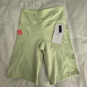 Lime green bike shorts